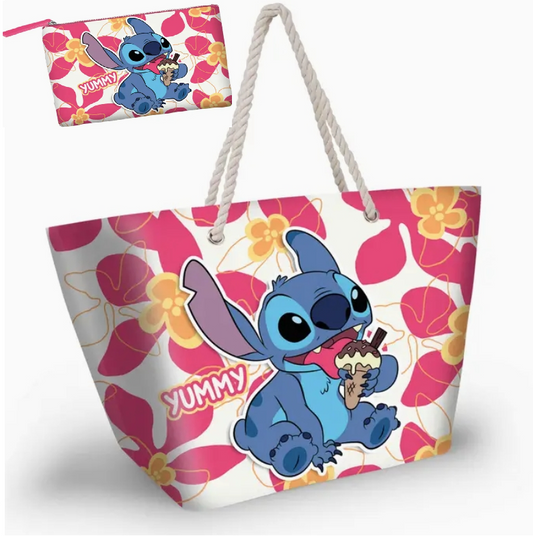 Sac de plage et Trousse de Toilette stitch