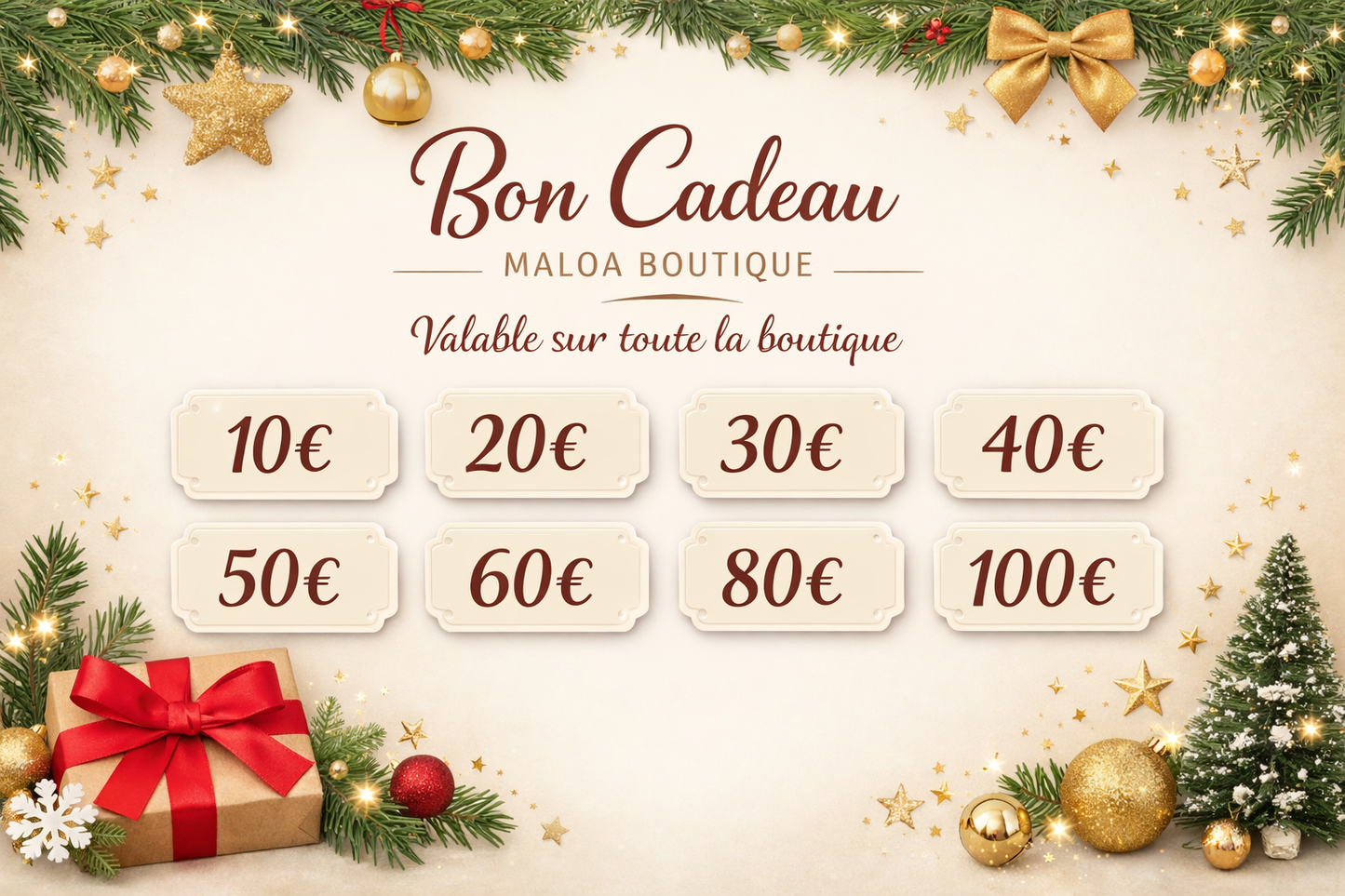 Carte Cadeaux Maloa Boutique