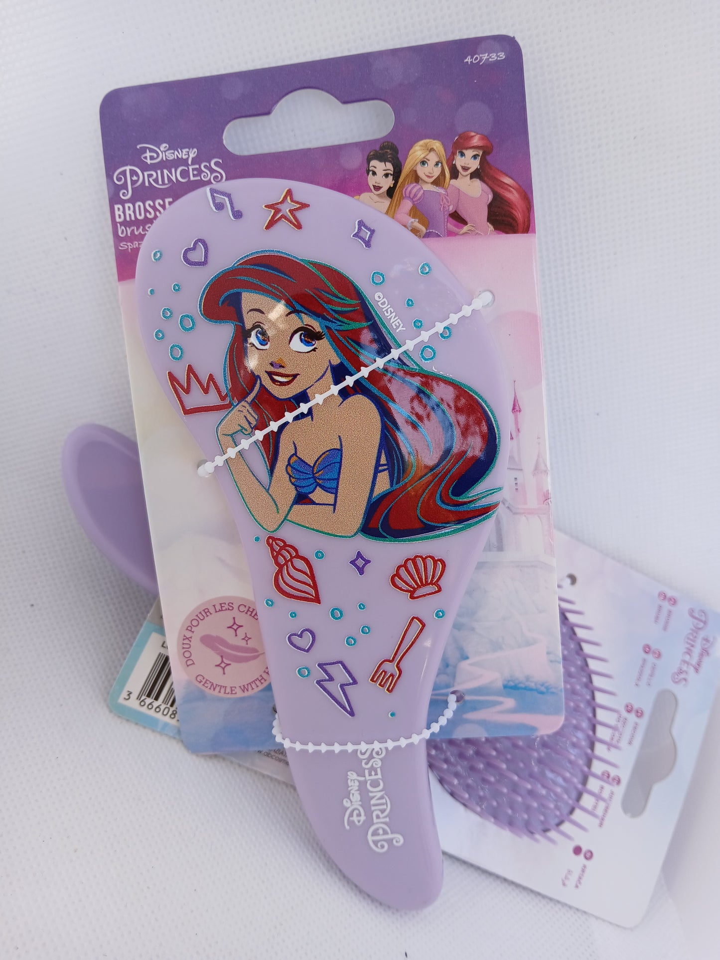 Mini Brosse Démêlante – Ariel, La Petite Sirène (Disney)