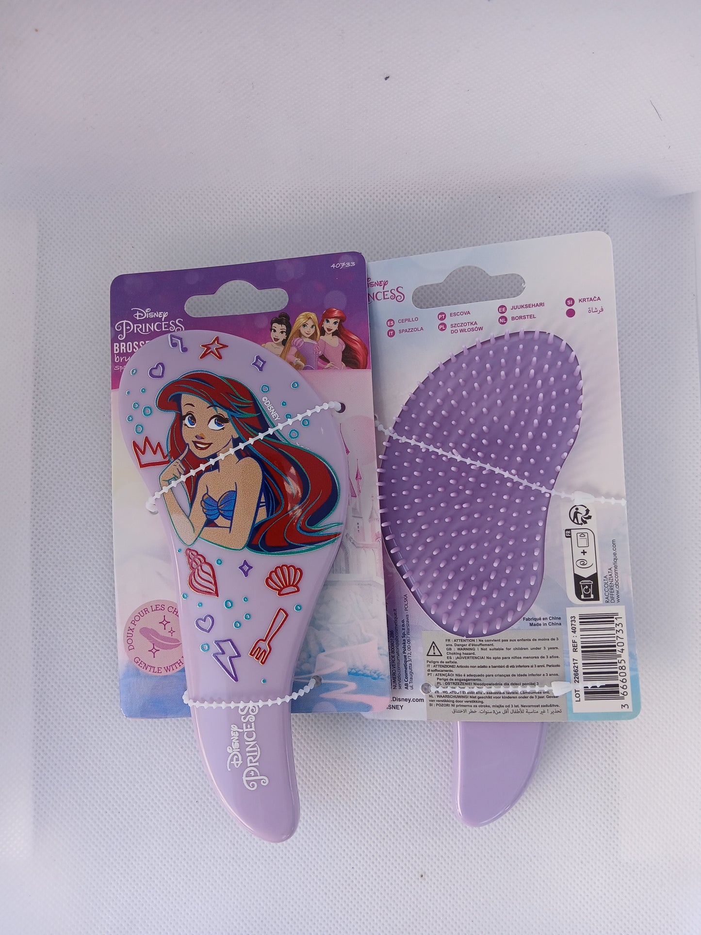 Mini Brosse Démêlante – Ariel, La Petite Sirène (Disney)