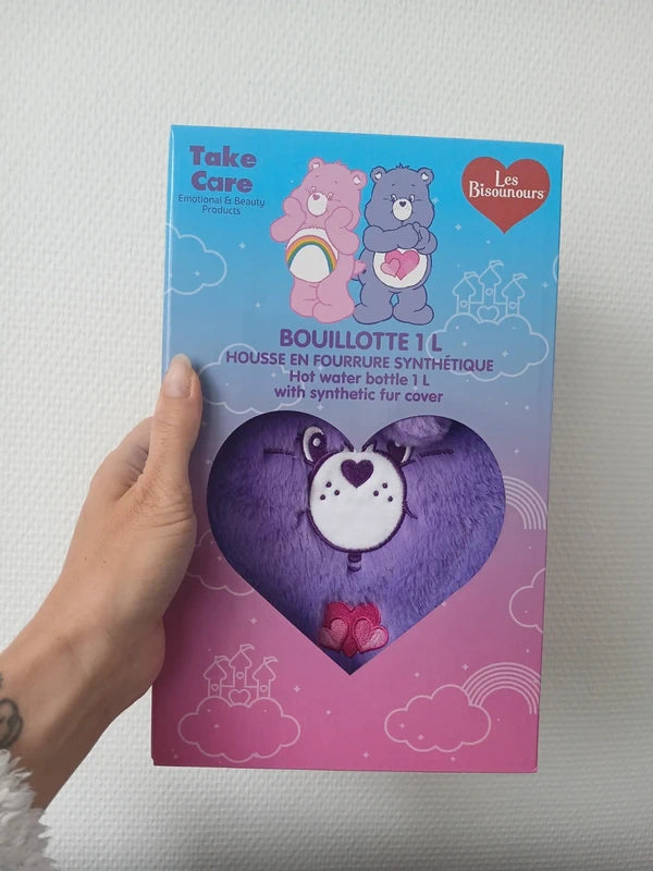 💜 Bouillotte Toute Douce Bisounours Violet – 1L 💜