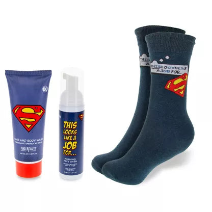 Coffret Chaussettes & Soins Corporels – Superman (Warner Bros.)