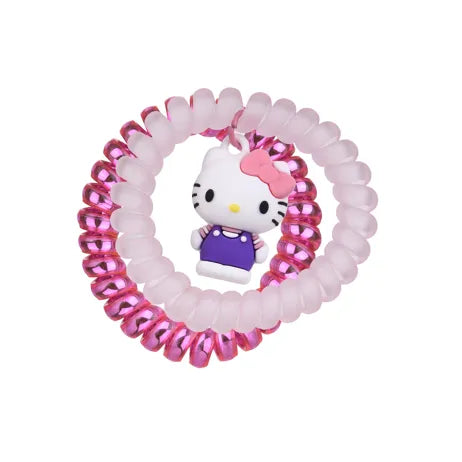 Set de 2 élastiques spiral pour cheveux Hello Kitty