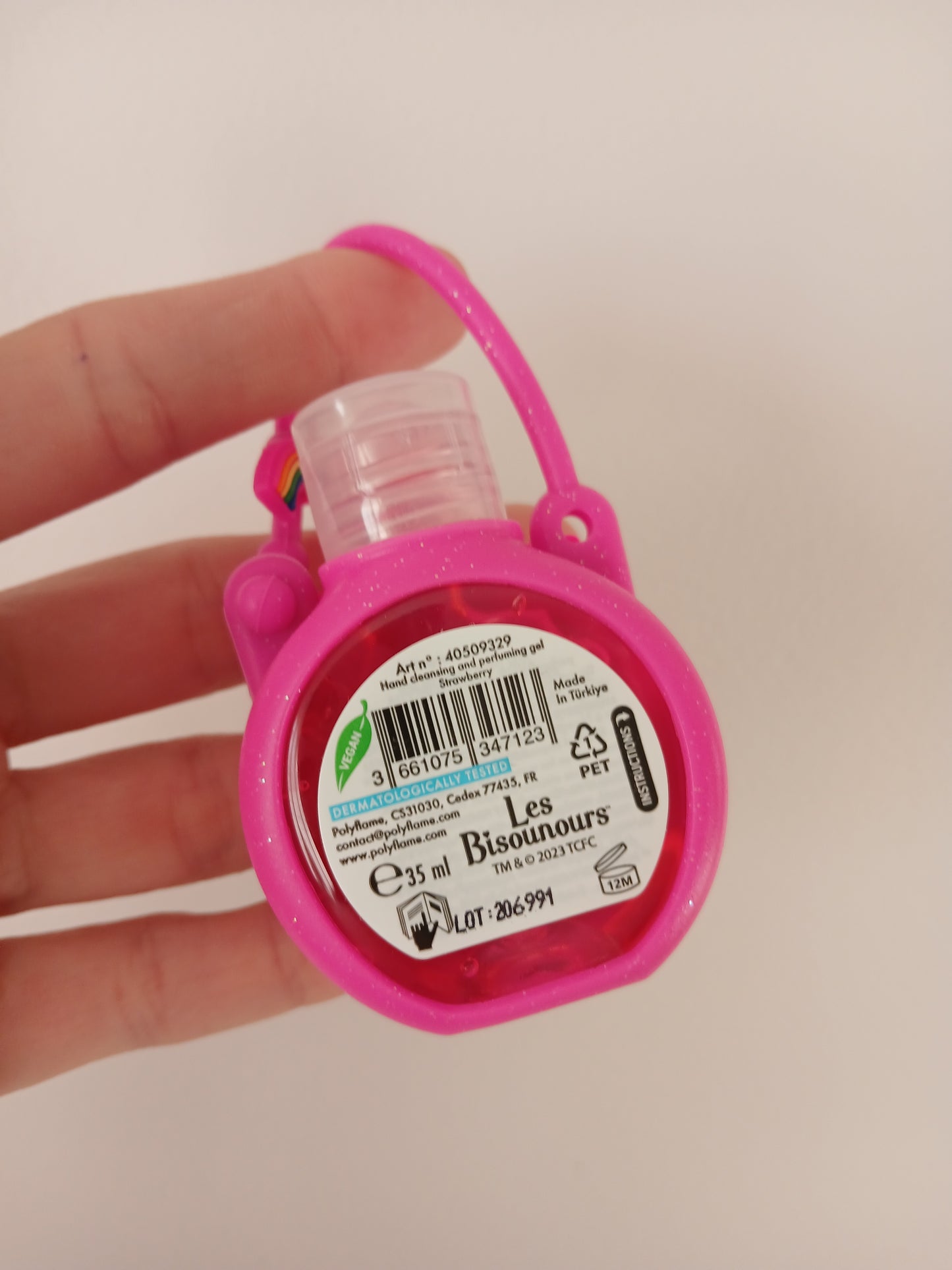 🍓 Gel Désinfectant Mains Bisounours – Senteur Fraise 🍓
