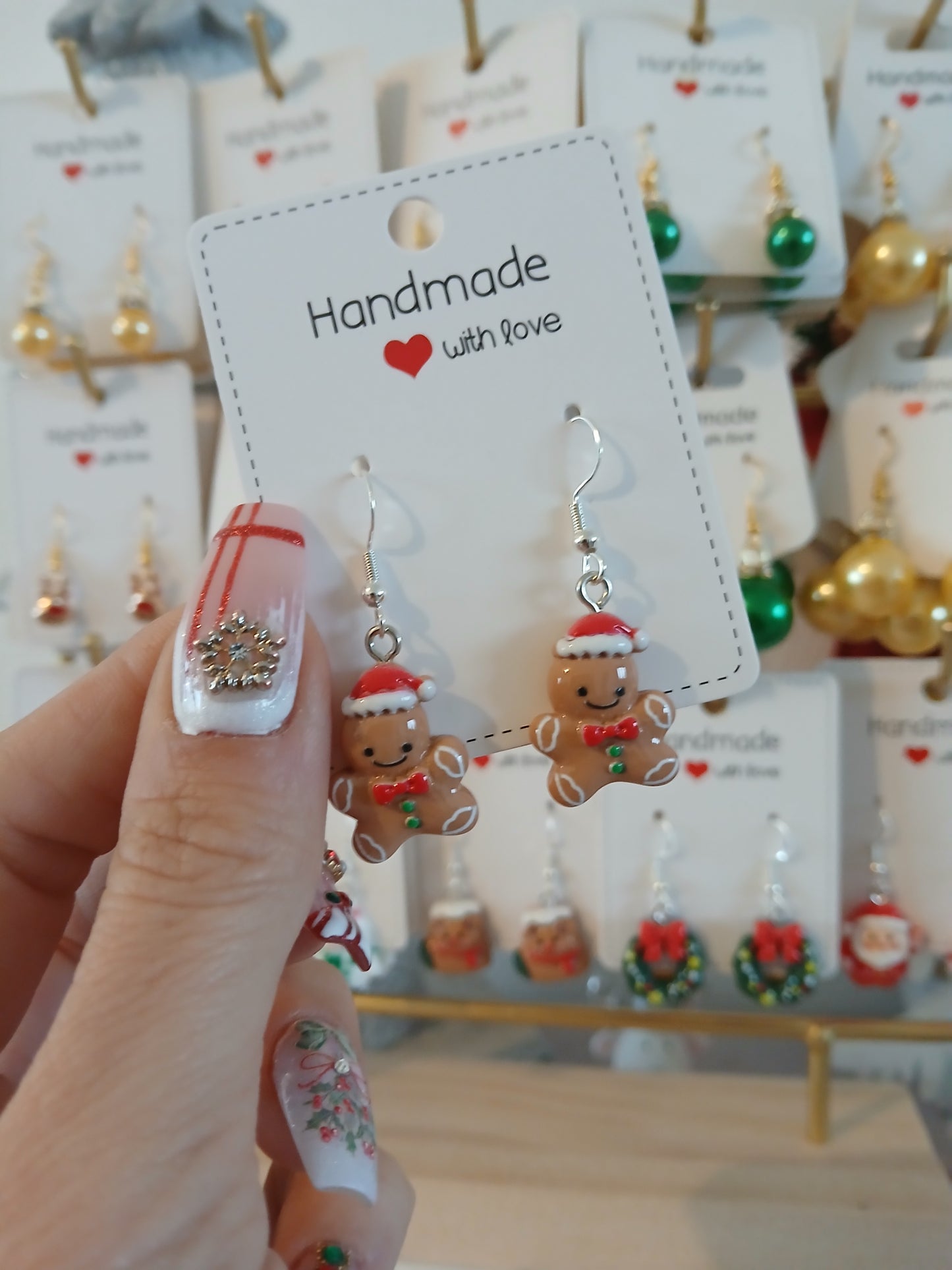 Boucles d’Oreilles Petit Biscuits – Fait Main